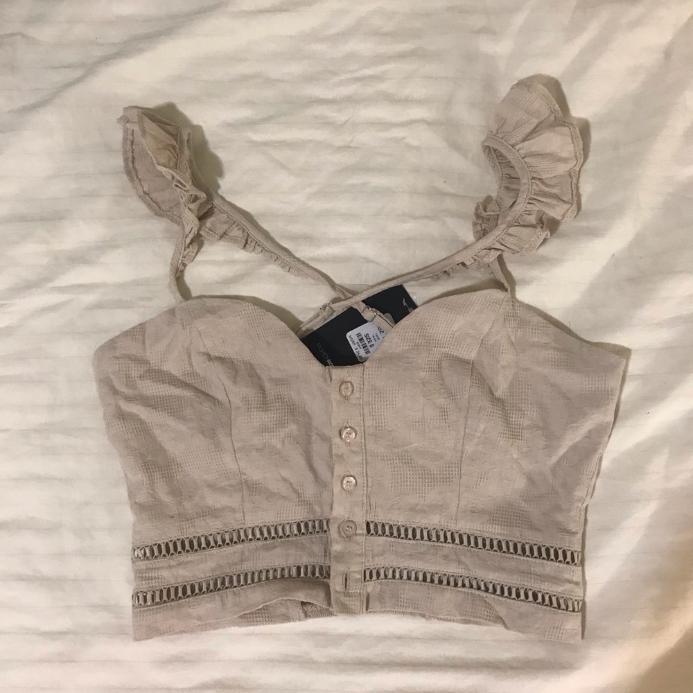 Beige Crop Top